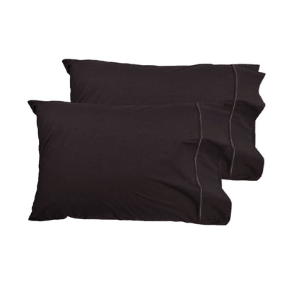 Grand Aterlier Pair of Queen Sized Pillowcases - Walnut V442-HIN-PILLOWC-PIMATWIN-WALNUT-QS