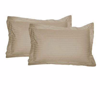 Accessorize 325TC Pair of Tailored Standard Pillowcases Linen V442-HIN-PILLOWC-STRIPETAILORED-LINEN-ST