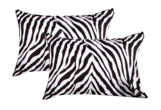Accessorize 2 Pce Zebra Standard Pillowcase V442-HIN-PILLOWC-ZEBRA-BLACK-ST