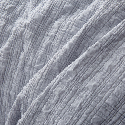 Accessorize Augusta Grey Ruched Quilt Cover Set King V442-HIN-QUILTCS-AUGUSTA-GREY-KI