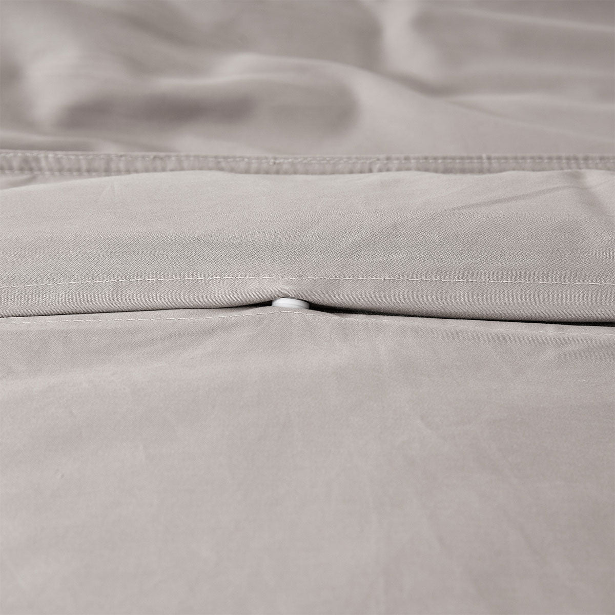Accessorize Stone 400TC Stone Bamboo Cotton Double Stitched Quilt Cover Set Double V442-HIN-QUILTCS-BAMBOOCOTTON-STONE-DS