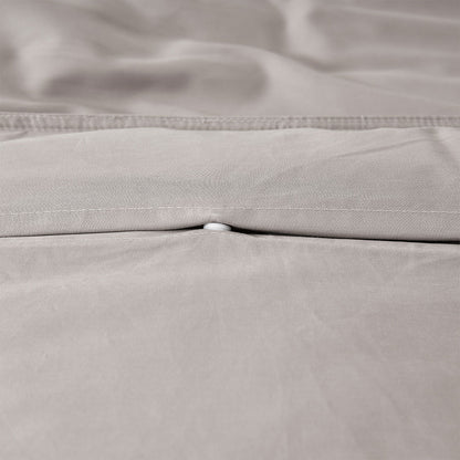 Accessorize Stone 400TC Stone Bamboo Cotton Double Stitched Quilt Cover Set King V442-HIN-QUILTCS-BAMBOOCOTTON-STONE-KI