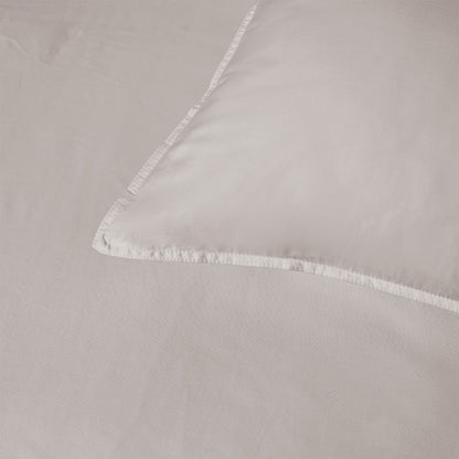 Accessorize Stone 400TC Stone Bamboo Cotton Double Stitched Quilt Cover Set Super King V442-HIN-QUILTCS-BAMBOOCOTTON-STONE-SK