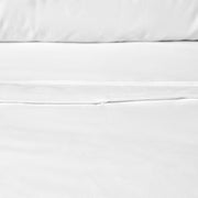 Accessorize White 400TC White Bamboo Cotton Double Stitched Quilt Cover Set Queen V442-HIN-QUILTCS-BAMBOOCOTTON-WHITE-QS