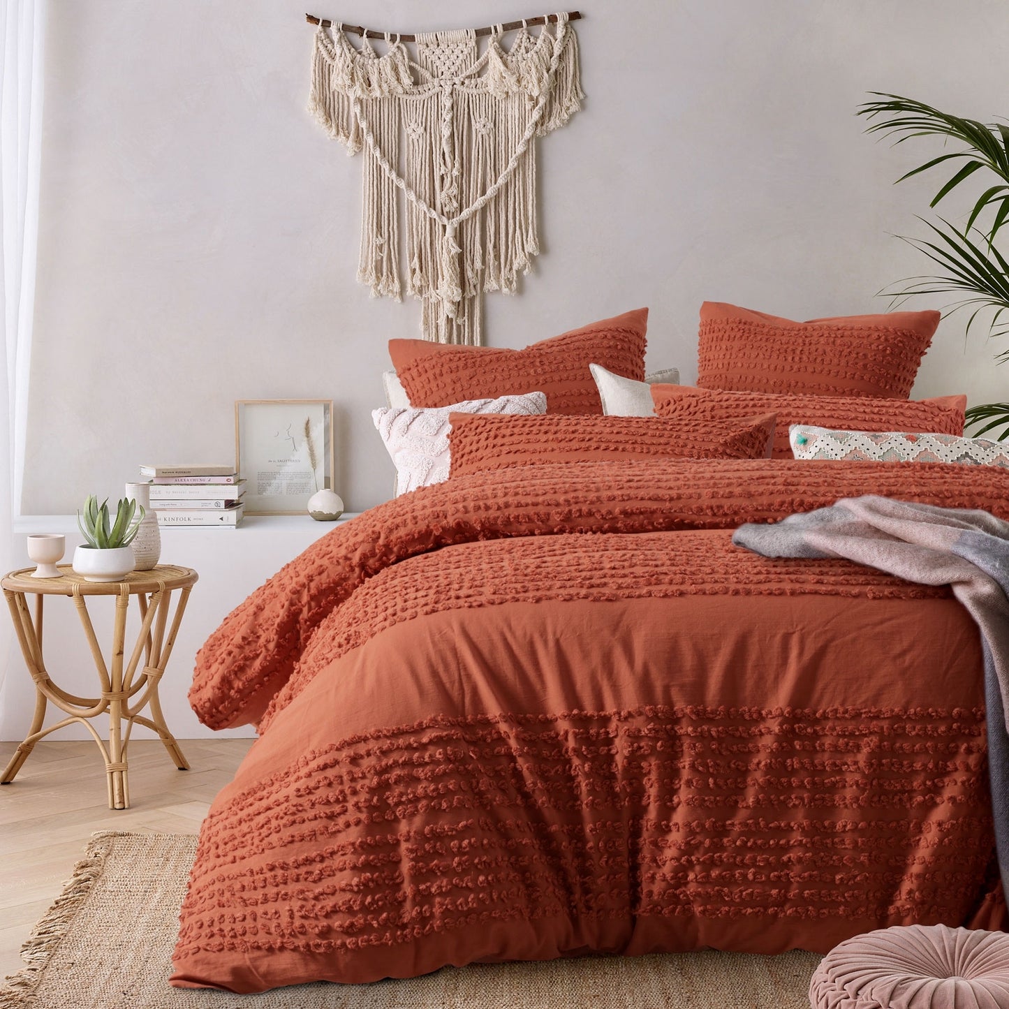 Vintage Design Homewares Betty Tobacco Quilt Cover Set Single V442-HIN-QUILTCS-BETTY-TOBACCO-SB