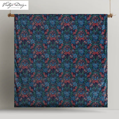 Vintage Design Homewares Canterbury Printed Velvet Quilt Cover Set King V442-HIN-QUILTCS-CANTERBURY-MULTI-KI