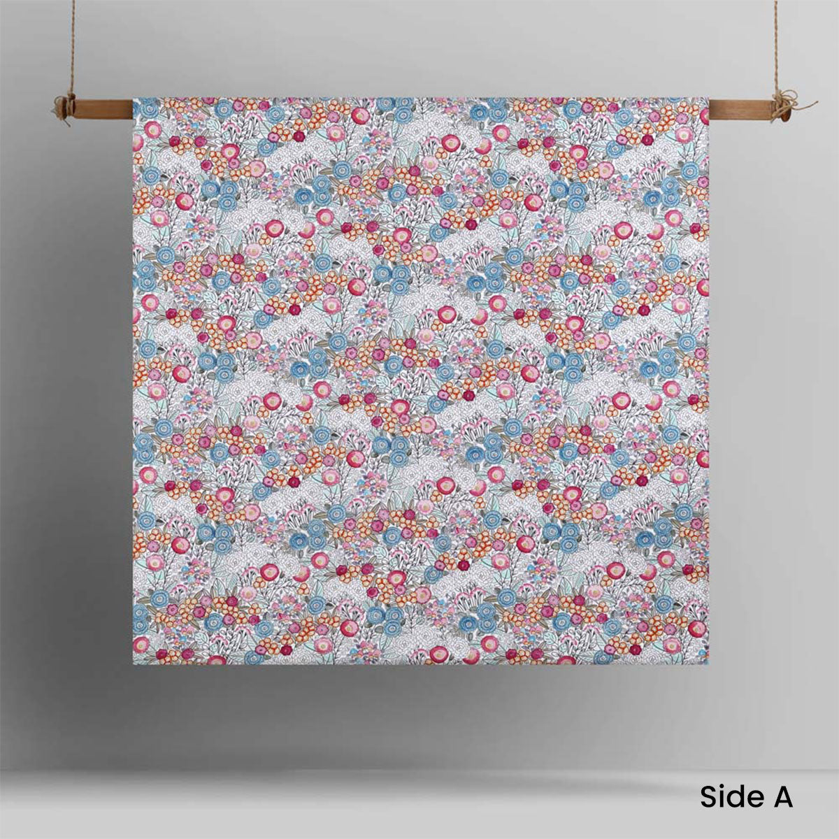Accessorize Amara Washed Cotton Printed Reversible Quilt Cover Set Queen V442-HIN-QUILTCS-COTTONAMARA-BLUE-QS