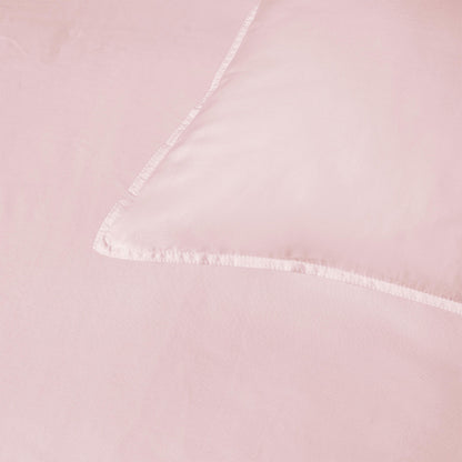 Accessorize 400TC Blush Bamboo Cotton Double Stitch Quilt Cover Set Queen V442-HIN-QUILTCS-DOUBLESTITCH-BLUSH-QS