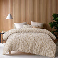 Accessorize Eden Jacquard Quilt Cover Set King V442-HIN-QUILTCS-EDEN-TAUPE-KI