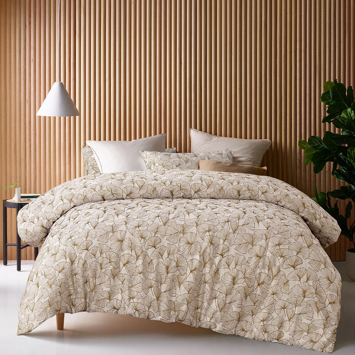 Accessorize Eden Jacquard Quilt Cover Set King V442-HIN-QUILTCS-EDEN-TAUPE-KI
