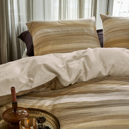 Bedding House Elie Natural Cotton Sateen Quilt Cover Set Queen V442-HIN-QUILTCS-ELIE-NATURAL-QS