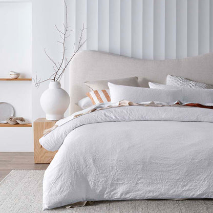 Accessorize Elma White Jacquard Quilt Cover Set King V442-HIN-QUILTCS-ELMA-WHITE-KI