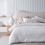 Accessorize Elma White Jacquard Quilt Cover Set Queen V442-HIN-QUILTCS-ELMA-WHITE-QS