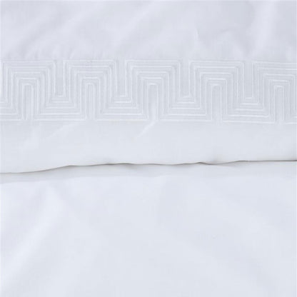 Riviera Maison Elowen White Cotton Quilt Cover Set King V442-HIN-QUILTCS-ELOWEN-WHITE-KI