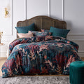 Vintage Design Homewares Etheridge Printed Velvet Quilt Cover Set Queen V442-HIN-QUILTCS-ETHERIDGE-MULTI-QS