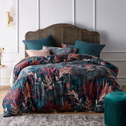 Vintage Design Homewares Etheridge Printed Velvet Quilt Cover Set Queen V442-HIN-QUILTCS-ETHERIDGE-MULTI-QS