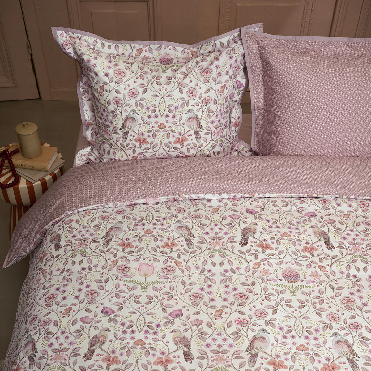 PIP Studio Garden of Dove Off White Cotton Quilt Cover Set King V442-HIN-QUILTCS-GARDENOFDOVE-OFFWHITE-KI