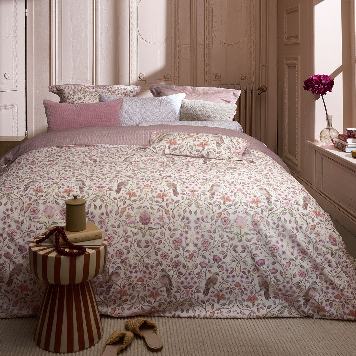 PIP Studio Garden of Dove Off White Cotton Quilt Cover Set Queen V442-HIN-QUILTCS-GARDENOFDOVE-OFFWHITE-QS