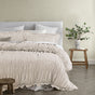 Vintage Design Homewares Haven Natural Washed Cotton Ruched Quilt Cover Set Single V442-HIN-QUILTCS-HAVEN-NATURAL-SB