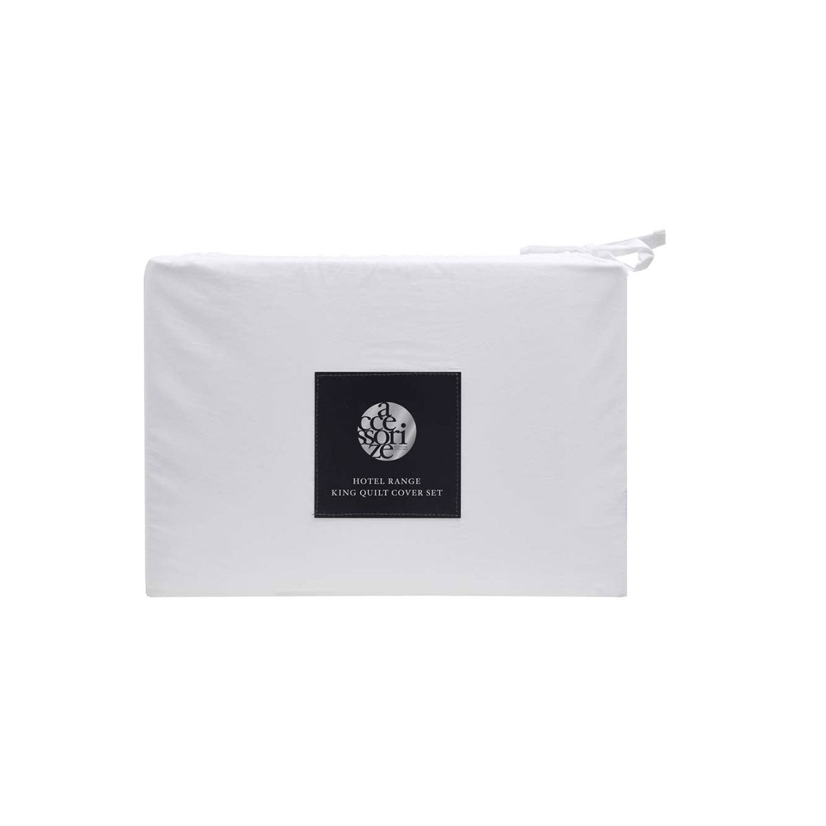 Accessorize White Tailored Hotel Deluxe Cotton Quilt Cover Set Super King V442-HIN-QUILTCS-HOTELTAILORED-WHITE-SK