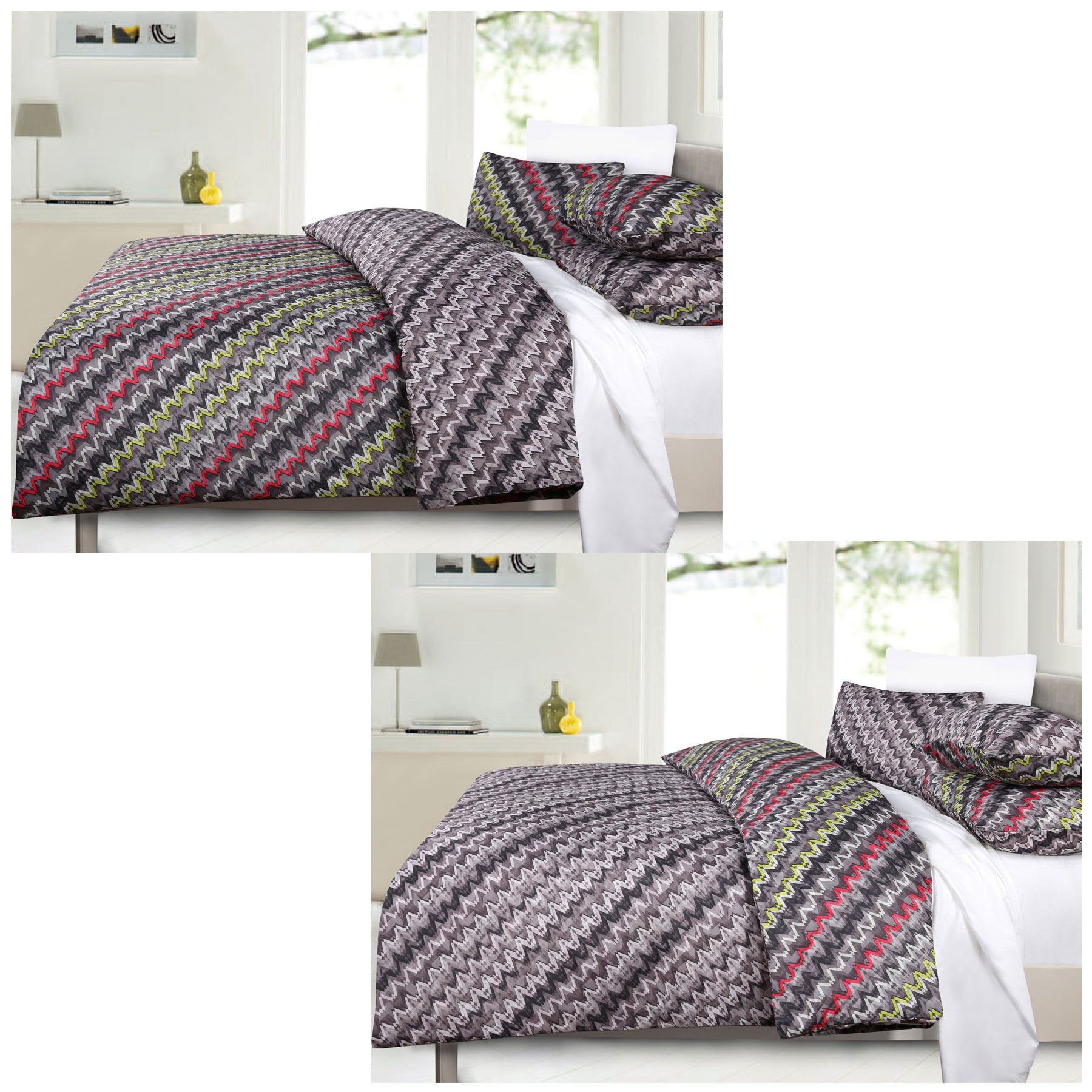 Hoxton Mutated DNA Reversible Quilt Cover Set - King V442-HIN-QUILTCS-HOXTON-MULTI-KI