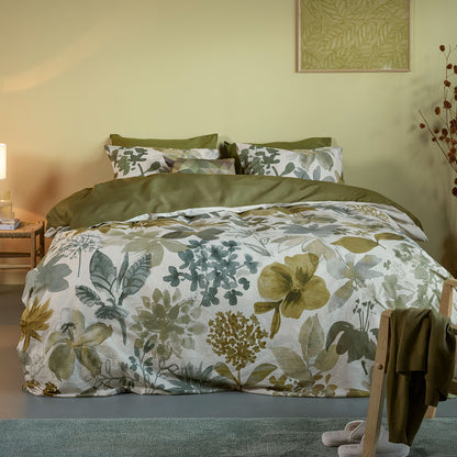 Bedding House Lilian Green 100% Cotton Percale Quilt Cover Set King V442-HIN-QUILTCS-LILIAN-GREEN-KI