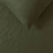 100% Linen Olive Quilt Cover Set Super King V442-HIN-QUILTCS-LINEN-OLIVE-SK