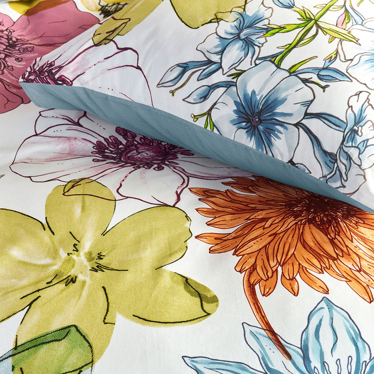 Bedding House Lotti Multi Cotton Floral Quilt Cover Set King V442-HIN-QUILTCS-LOTTI-MULTI-KI