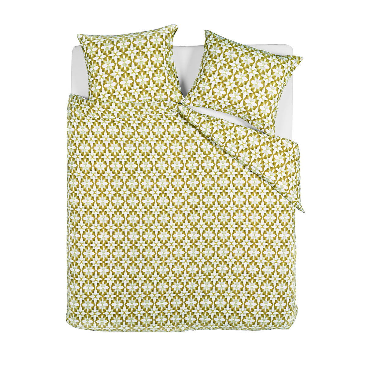 Bedding House Mae Green Seersucker Cotton Quilt Cover Set King V442-HIN-QUILTCS-MAESEERSUCKER-GREEN-KI
