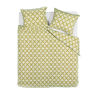 Bedding House Mae Green Seersucker Cotton Quilt Cover Set King V442-HIN-QUILTCS-MAESEERSUCKER-GREEN-KI