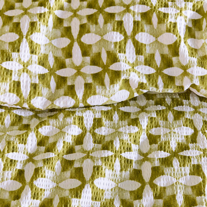 Bedding House Mae Green Seersucker Cotton Quilt Cover Set Queen V442-HIN-QUILTCS-MAESEERSUCKER-GREEN-QS