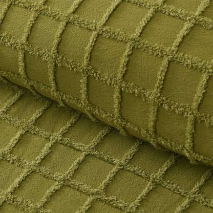 Vintage Design Homewares Parquet Cacti Green Polyester Cotton Quilt Cover Set Double V442-HIN-QUILTCS-PARQUET-CACTIGREEN-DS