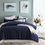 Accessorize Navy Waffle Polyester Quilt Cover Set Single V442-HIN-QUILTCS-POLYWAFFLE-NAVY-SB