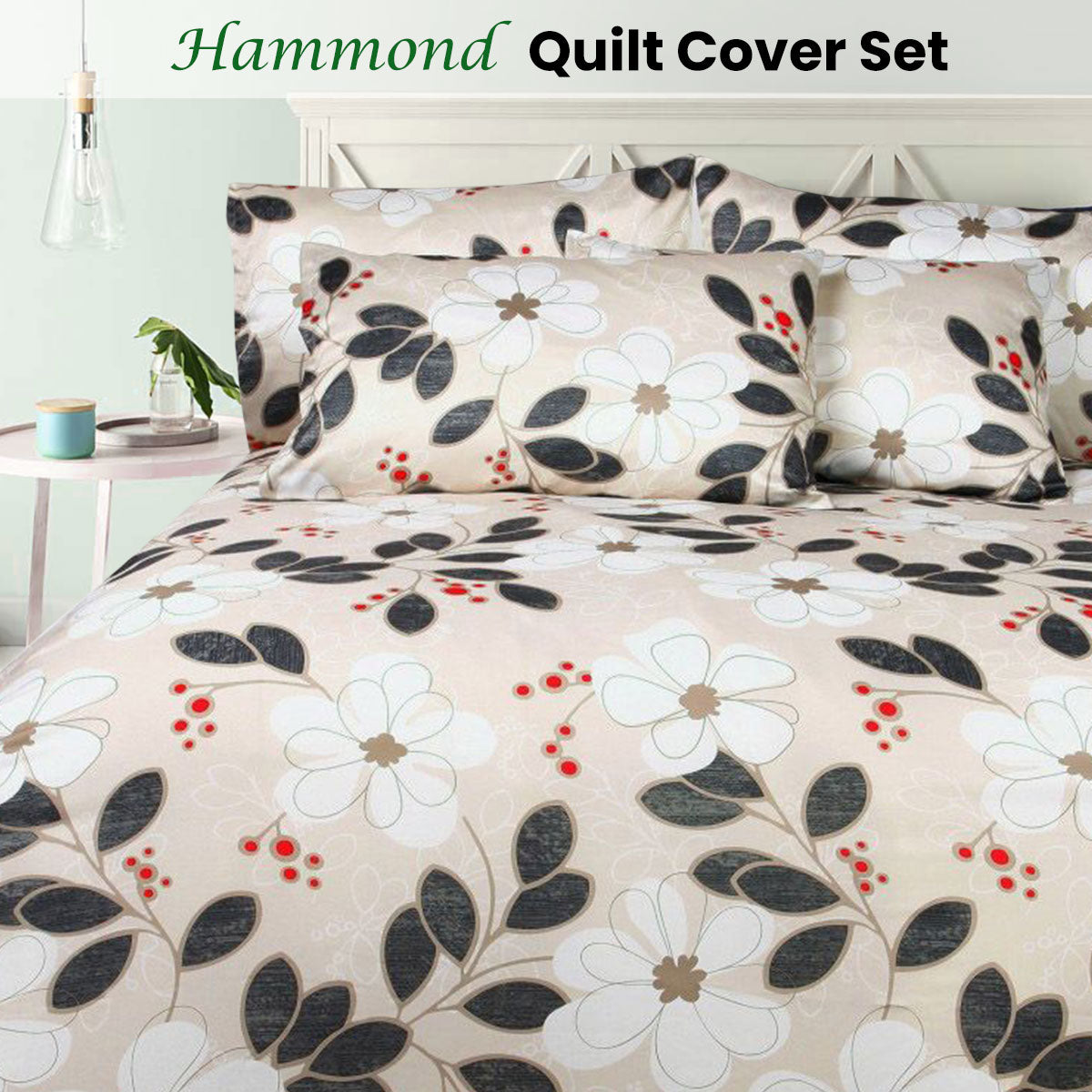 Big Sleep Hammond Quilt Cover Set DOUBLE V442-HIN-QUILTCS-PRINTED-HAMMOND-DS
