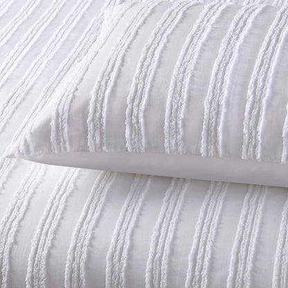 Vintage Design Homewares Reflections White Cotton Quilt Cover Set King V442-HIN-QUILTCS-REFLECTIONS-WHITE-KI