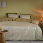 Bedding House Sanna Gold 100% Cotton Percale Quilt Cover Set Queen V442-HIN-QUILTCS-SANNA-GOLD-QS
