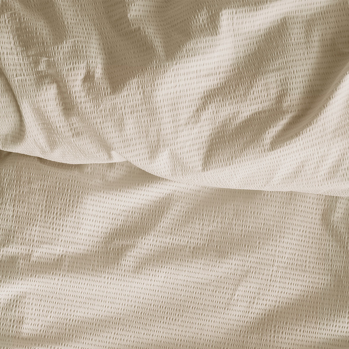 Bedding House Summer Sand Seersucker Cotton Quilt Cover Set Queen V442-HIN-QUILTCS-SUMMERSEERSUCKER-SAND-QS