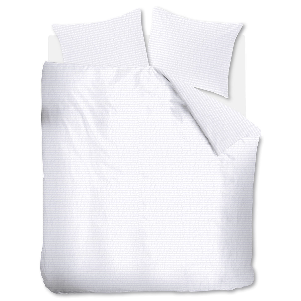 Bedding House Summer White Seersucker Cotton Quilt Cover Set Queen V442-HIN-QUILTCS-SUMMERSEERSUCKER-WHITE-QS