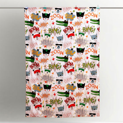 Happy Kids Superhero Quilt Cover Set Single V442-HIN-QUILTCS-SUPERHERO-MULTI-SB
