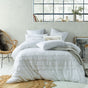 Accessorize Tassel Quilt Cover Set White King V442-HIN-QUILTCS-TASSELLINENCOTTON-WHITE-KI