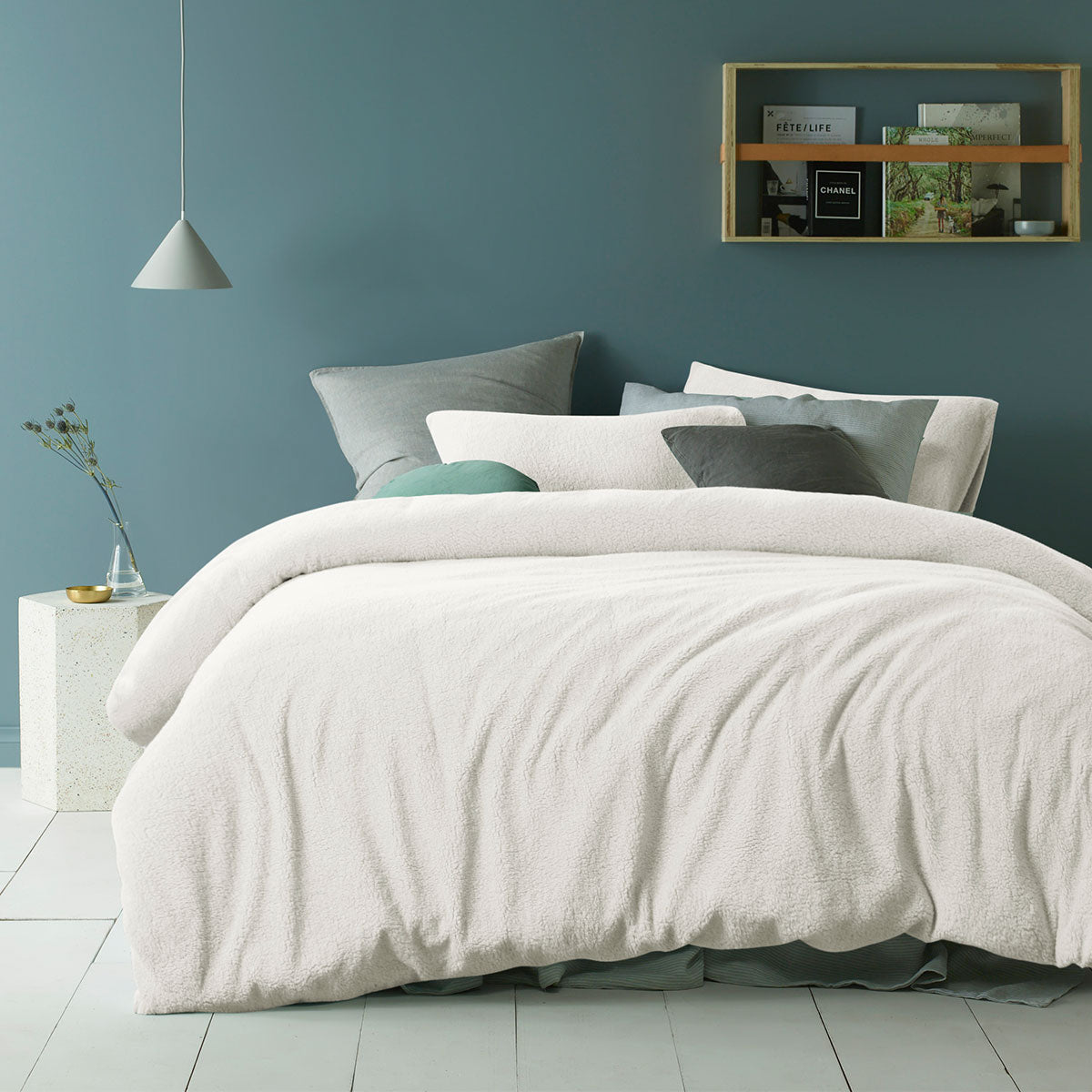 Accessorize Teddy White Quilt Cover Set Single V442-HIN-QUILTCS-TEDDY-WHITE-SB