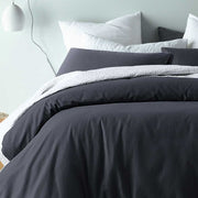 Accessorize Waffle Slate Cotton Blend Quilt Cover Set Queen V442-HIN-QUILTCS-WAFFLECOTTON-SLATE-QS
