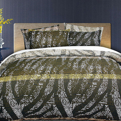 Accessorize Zig Zag Quilt Cover Set Queen V442-HIN-QUILTCS-ZIGZAG-BROWN-QS