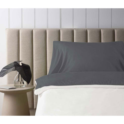 Accessorize Self Tanning Polyester Cotton Sheet Protector 145cm x 220cm Charcoal V442-HIN-SHEETPROTECTOR-POLYCOTTON-CHARCOAL-RE
