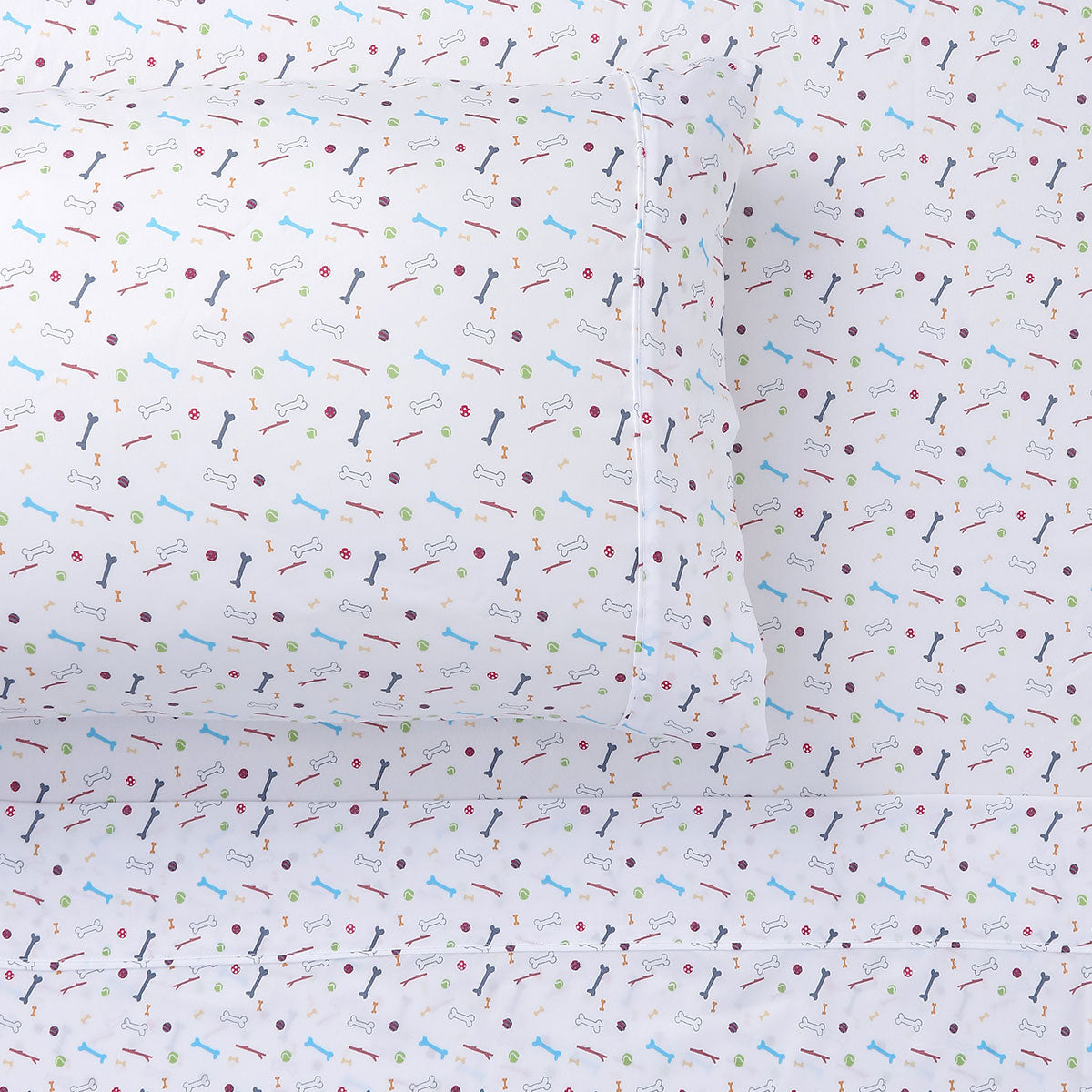 Happy Kids Bones Kids Printed Sheet Set Single V442-HIN-SHEETS-BONES-MULTI-SB