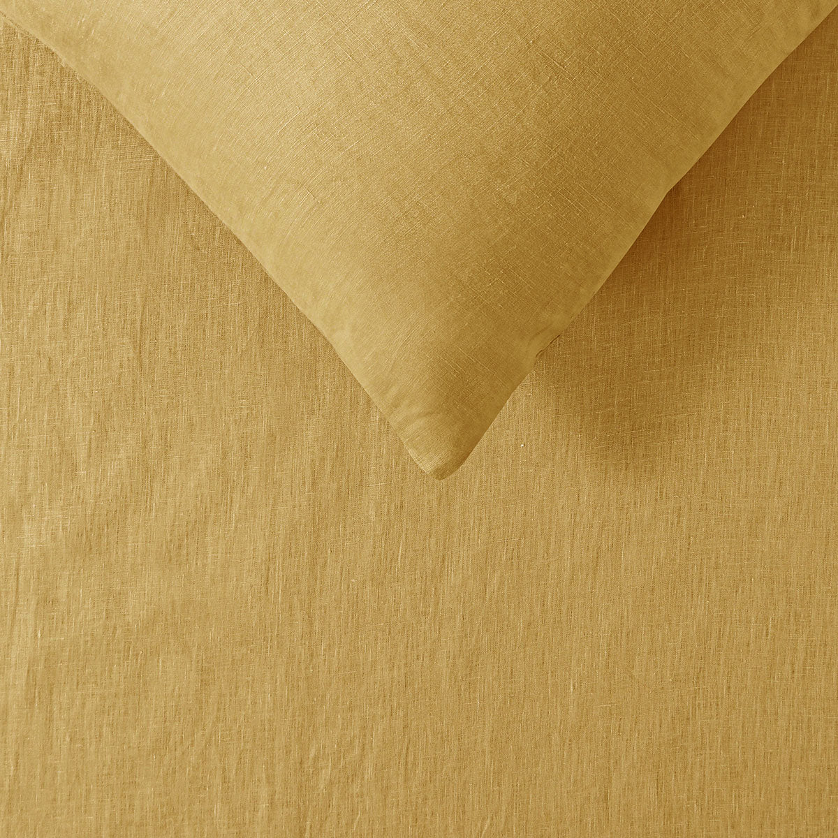 Vintage Design Homewares 100% Linen Ochre Sheet Set Single V442-HIN-SHEETS-LINEN-OCHRE-SB