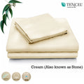 Accessorize Tencel Cotton Blend Sheet Set Cream (Also Known as Stone) Single V442-HIN-SHEETS-TENCELCOTTON-STONE-SB