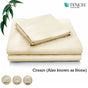 Accessorize Tencel Cotton Blend Sheet Set Cream (Also Known as Stone) Single V442-HIN-SHEETS-TENCELCOTTON-STONE-SB