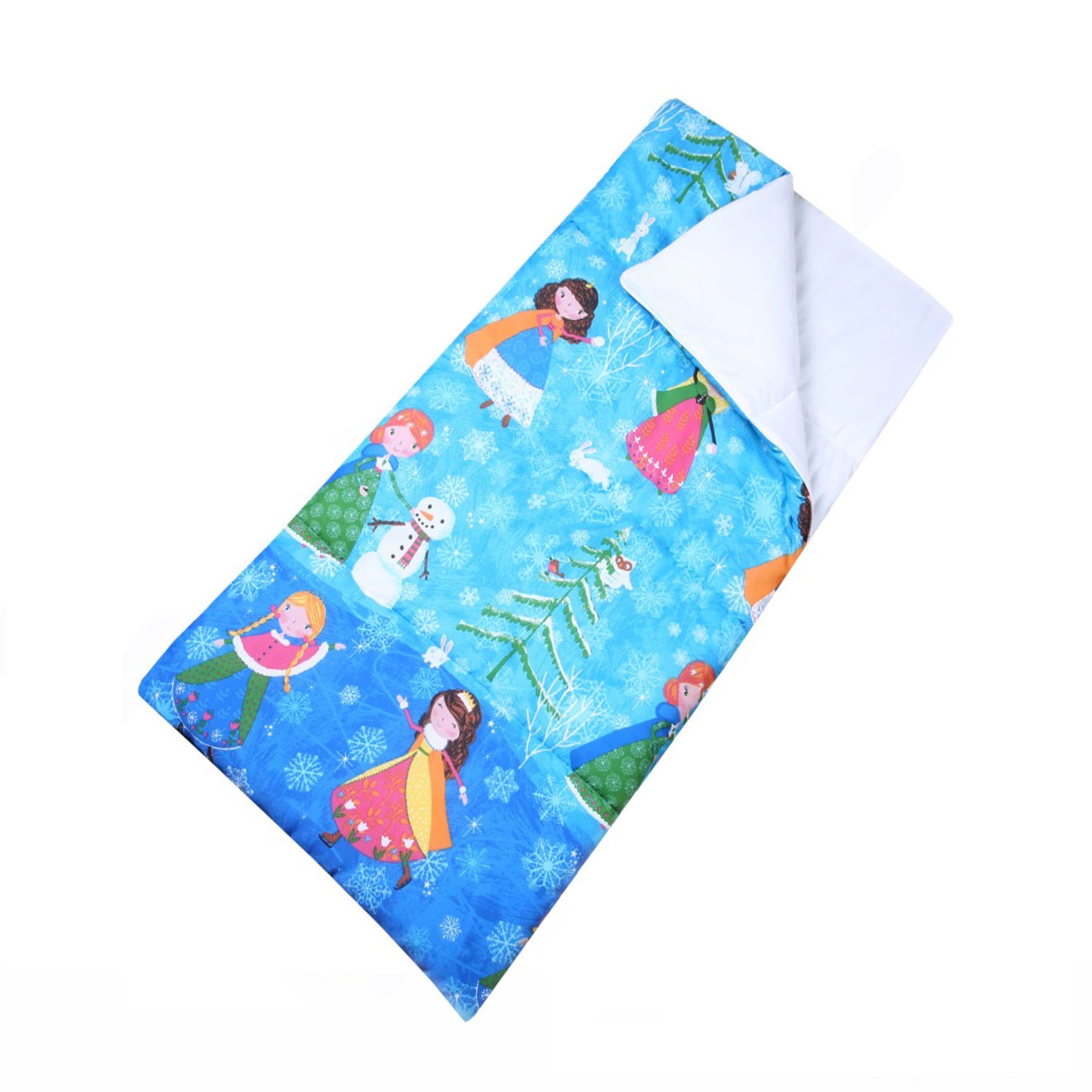 Happy Kids Glow in The Dark Sleeping Bag Snow Princess V442-HIN-SLEEPINGB-SNOWPRINCESS-BLUE-RE