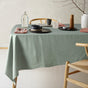 Vintage Design Homewares Helm Green Washed Linen Cotton Tablecloth 150cm x 230cm V442-HIN-TABLEC-HELMLINENC230CM-GREEN-RE